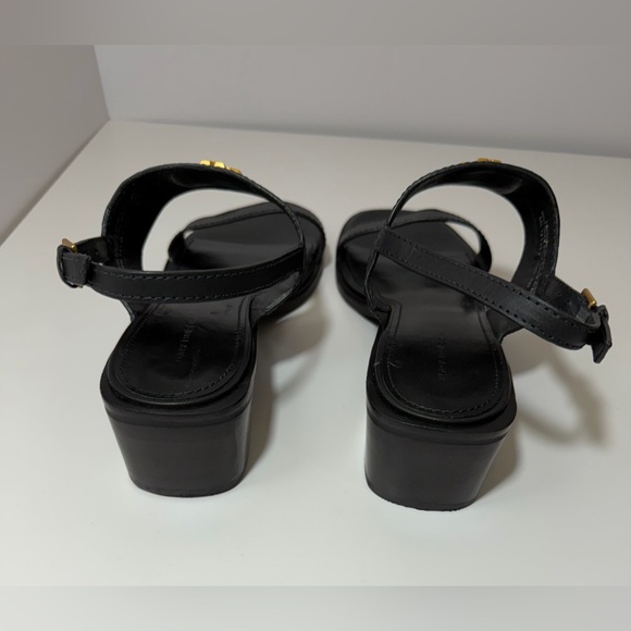 +TORY BURCH eleanor heel sandal in black - Picture 7 of 9